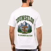 T-shirt 🌲 Équipe de moniteurs de camp Typographie 👕 (Dos)