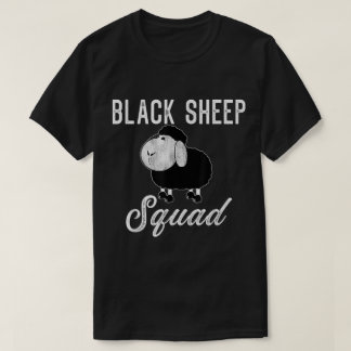 T-shirt Équipe de mouton noir design amusant