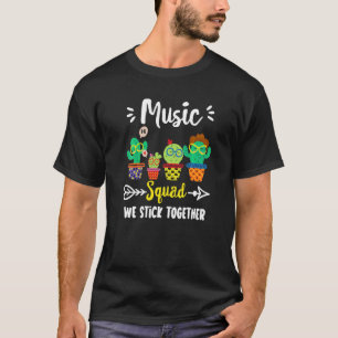 T-shirt Équipe de musiciens Équipe de cactus Équipe de mus