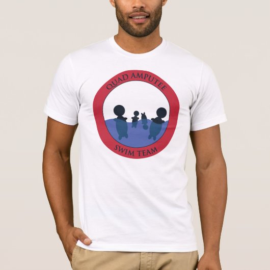 T-shirt Équipe de natation d'amputé de quadruple (Devant)