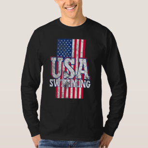 T-shirt Équipe de natation des Etats-Unis Cool nage Drapea
