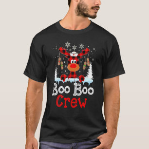 T-shirt Équipe de Noël Boo Boo Infirmière Renne Buffalo Pl