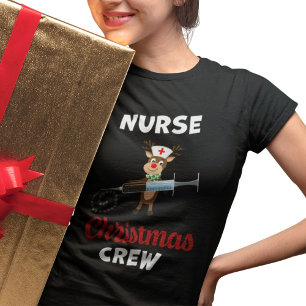 T-shirt Équipe de Noël des infirmières Renne Flocon de nei