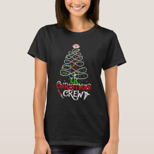 T-shirt Équipe de Noël des urgences Éclairage de Noël Infi