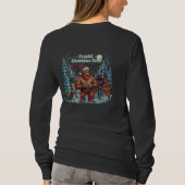 T-shirt Équipe de Noël drôle de cryptide | Bigfoot, Mothma (Dos)