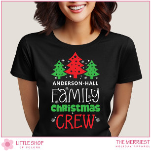 T-shirt Équipe de Noël familiale personnalisée