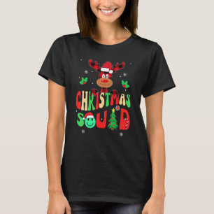 T-shirt équipe de Noël familiale rennes équipage groovy Sa