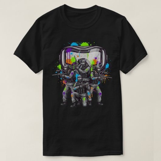 T-shirt Équipe de paintball Splash (Design devant)