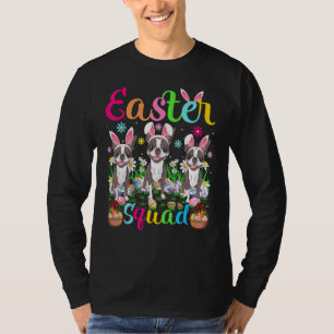T-shirt Équipe de Pâques Bunny Ear Boston Terrier Chien Ha