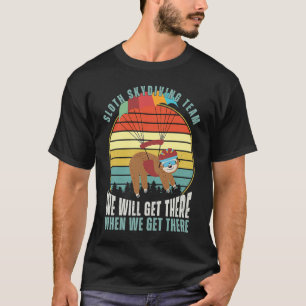 T-shirt Équipe de parachutisme de paresseux Lunettes de so