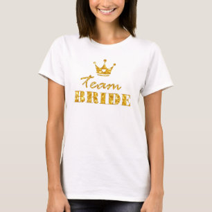 T-shirt Équipe de Parties scintillant d'or