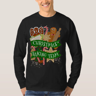 T-shirt Équipe de pâtisserie de Noël Pain d'épice biscuit