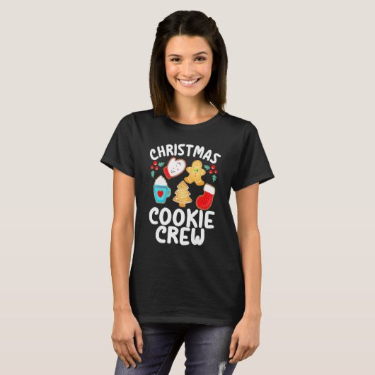 T-shirt Équipe de pâtisserie de Noël Vêtements Cookie Crew (Devant entier)
