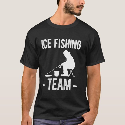 T-shirt Équipe de pêche sur glace (Devant)