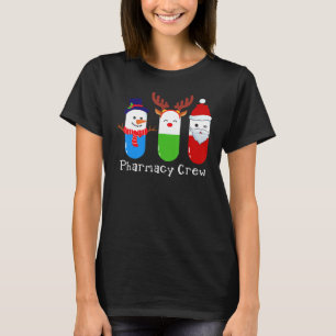 T-shirt Équipe de pharmacie Père Noël Snowman Reindeer Noë