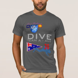 T-shirt Équipe de piqué un drapeau de plongée numéro 3