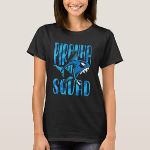 T-shirt Équipe de piranhas amateur rétro piranhas poissons