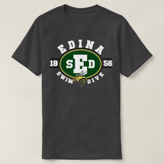 T-shirt Équipe de plongée Edina Swim14 (Design devant)
