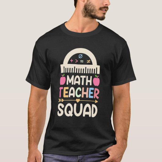 T-shirt Équipe de professeur de mathématiques Fournitures (Devant)