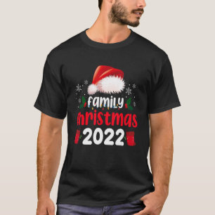 T-shirt Équipe de Pyjamas de Noël 2022 de la famille corre