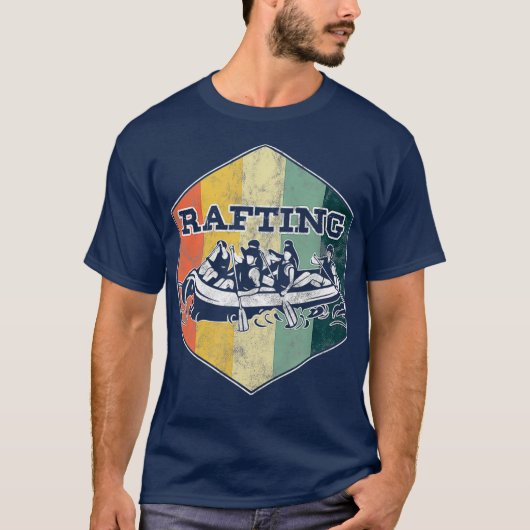 T-shirt Équipe de Rafting Retro Hobby Sports nautiques (Devant)