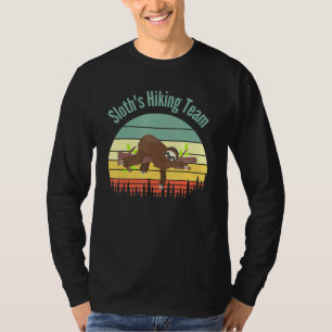 T-shirt Équipe de Randonnée de fentes Retro Sunset