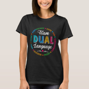 T-shirt Équipe de rentrée scolaire étudiants mignons doubl