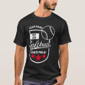 T-shirt Équipe de retraite entraîneur de softball fin de s (Devant)