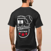 T-shirt Équipe de retraite entraîneur de softball fin de s (Dos)