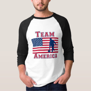 T-shirt Équipe de roulement Amérique de drapeau américa