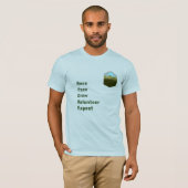 T-shirt Équipe de rythme de course Bénévole Répéter (Devant entier)