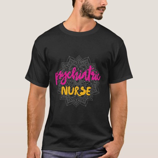 T-shirt Équipe de santé Tal de l'infirmière psychiatrique (Devant)