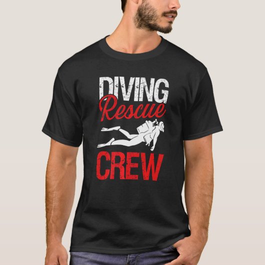 T-shirt Équipe de secours en plongée Plongée de secours pr (Devant)