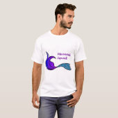 T-shirt Équipe de sirène avec queue violette et bleue (Devant entier)