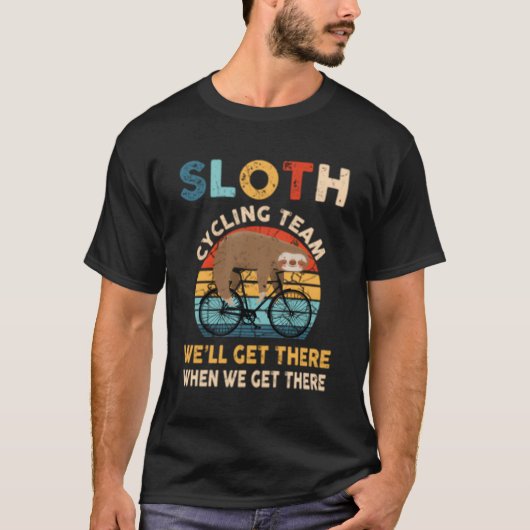 T-shirt Équipe de Sloth Cycling (Devant)