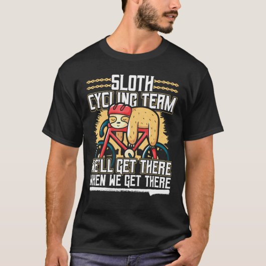 T-shirt Équipe de Sloth Cycling (Devant)