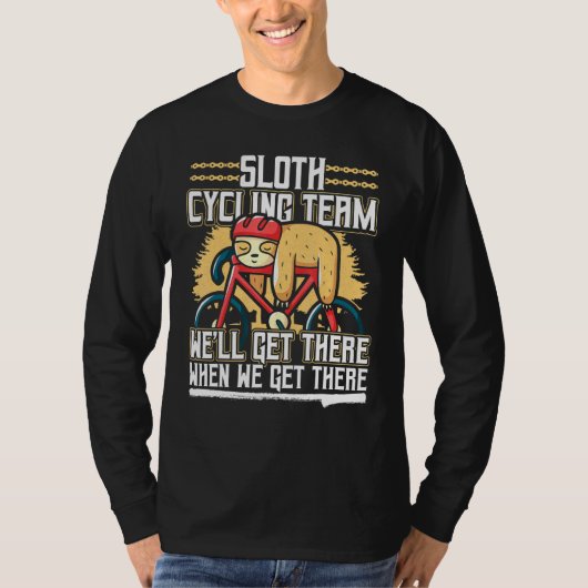 T-shirt Équipe de Sloth Cycling (Devant)