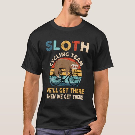 T-shirt Équipe de Sloth Cycling (Devant)