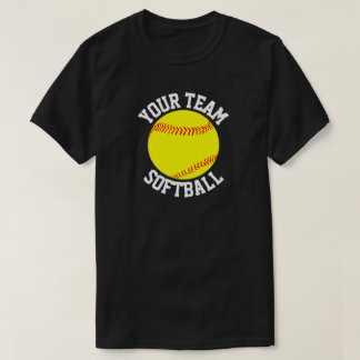 T-shirt Équipe de softball masculin, joueur et nombre Jers