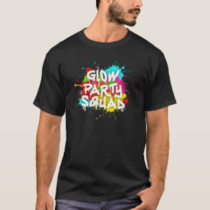 T-shirt Équipe de soirée Glow Effet de projection de peint