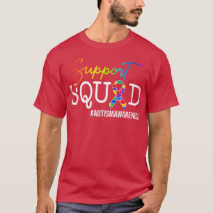 T-shirt Équipe de soutien à la sensibilisation sur l'autis