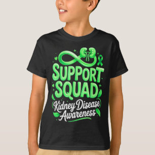 T-shirt Équipe de soutien au ruban vert sensibilisation à