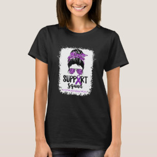 T-shirt Équipe de soutien chignon désordonné Alzheimer sen