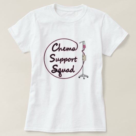 T-shirt Équipe de soutien chimio (Design devant)