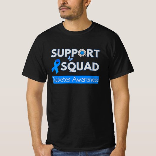 T-shirt Équipe de soutien - Conception du Mois de sensibil (Devant)
