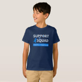 T-shirt Équipe de soutien - Conception du Mois de sensibil (Devant entier)