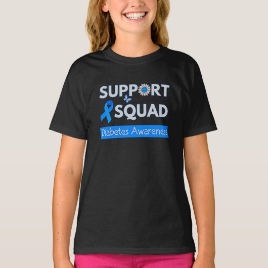 T-shirt Équipe de soutien - Conception du Mois de sensibil (Devant)