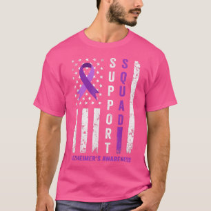 T-shirt Équipe de soutien du drapeau des États-Unis Ribbon