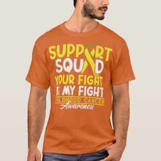 T-shirt Équipe de soutien I Gold Awareness Ribbon I Childh