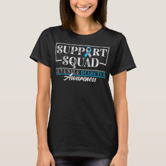 T-shirt Équipe de soutien I Jeune T1D Type 1 Diabète sensi